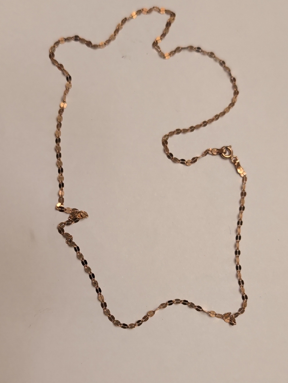 Rose Gold-Tone Chain Necklace Sterling Silver 925